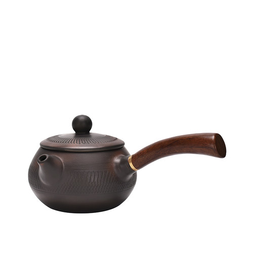 隐茶缘 紫陶跳刀茶壶单壶侧把泡茶壶高档家用办公室功夫茶具茶道