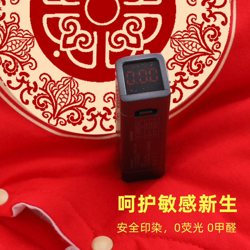 婴儿红色连身衣服秋冬季套装加棉过年新生龙宝宝喜庆棉服初生连脚