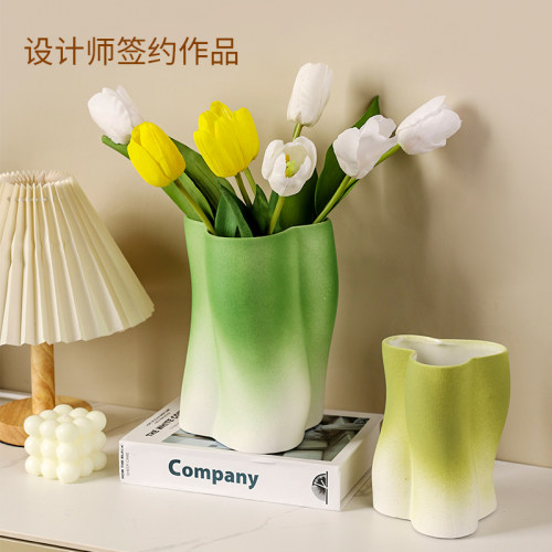 陶瓷花瓶摆件插花可水培客厅家居装饰品小清新简约风格大口径花盆