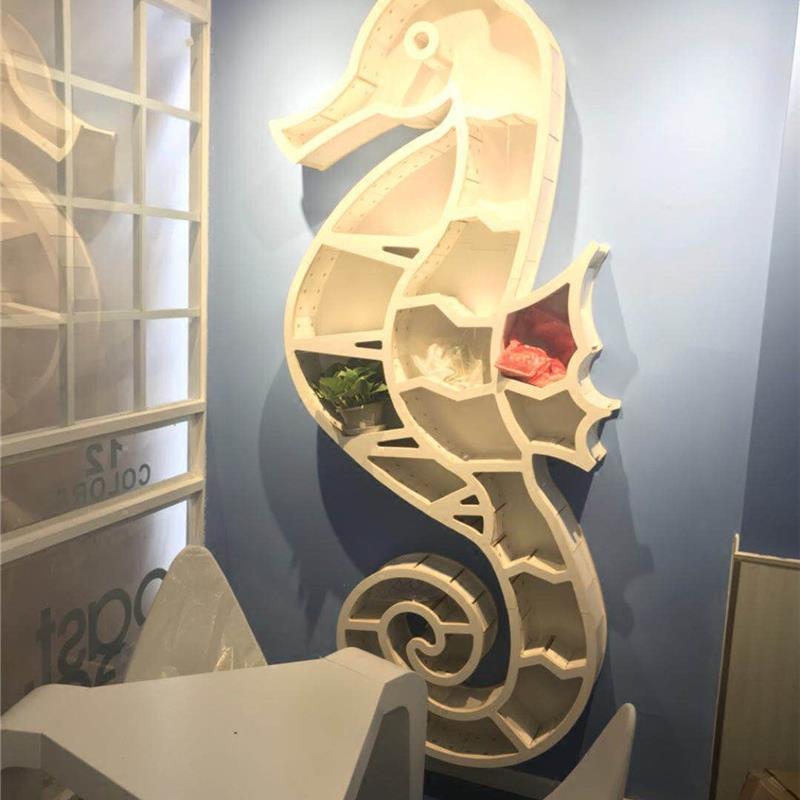 欧式造型书架儿童房创意绘本架图书馆置物架墙饰售楼处展厅装饰架