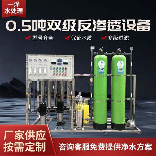 双级反渗透软化水设备小型不锈钢纯水净水设备工厂现货水处理