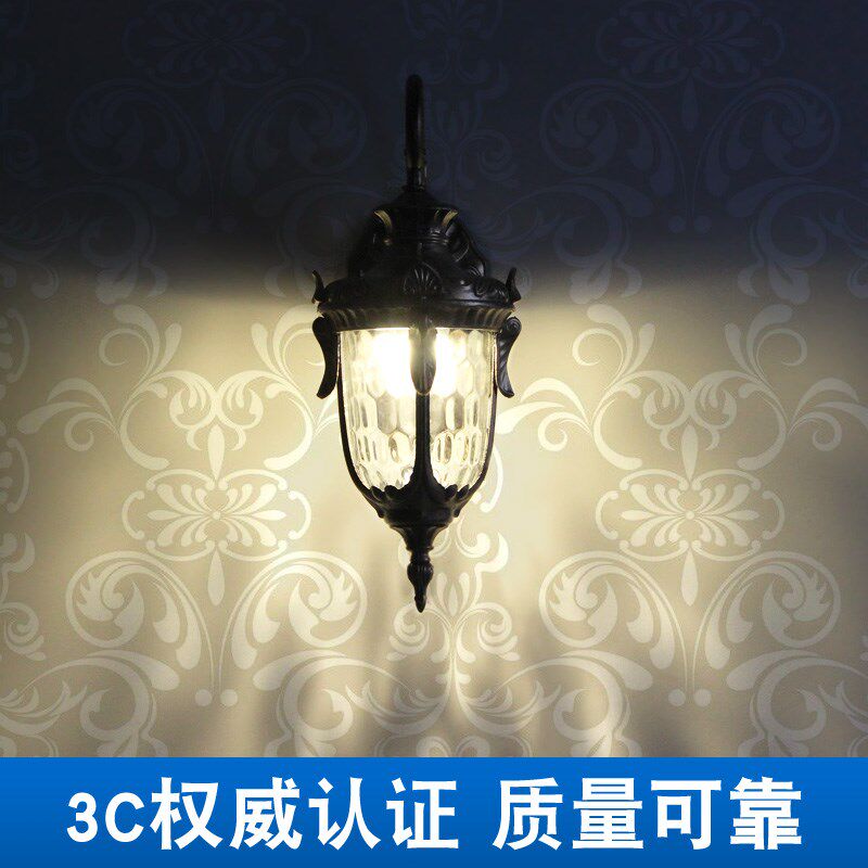 室外仿古欧式壁灯led简约阳台防水庭院户外门口围走廊美式复墙壁