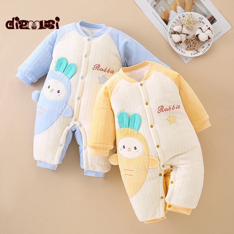 0-18个月新生婴儿保暖衣服冬季连体衣宝宝加厚秋冬棉衣外出服冬装