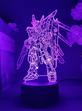 机动战士高达模型装饰台灯动漫游戏周边七彩氛围桌面LED炫酷夜灯