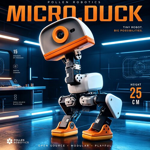 【Microduck】机器鸭桌面实物模型周边手办玩具非智能学习机器人