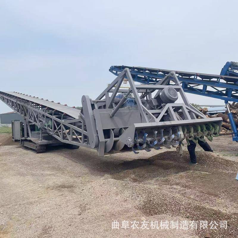 履带式螺旋扒料机砂石煤炭堆取料机沙子碎石子皮带散料装车输送
