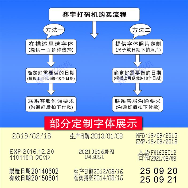 鑫宇手持式打码机适用化妆品日期喷码保质期便携印章式手动小型喷