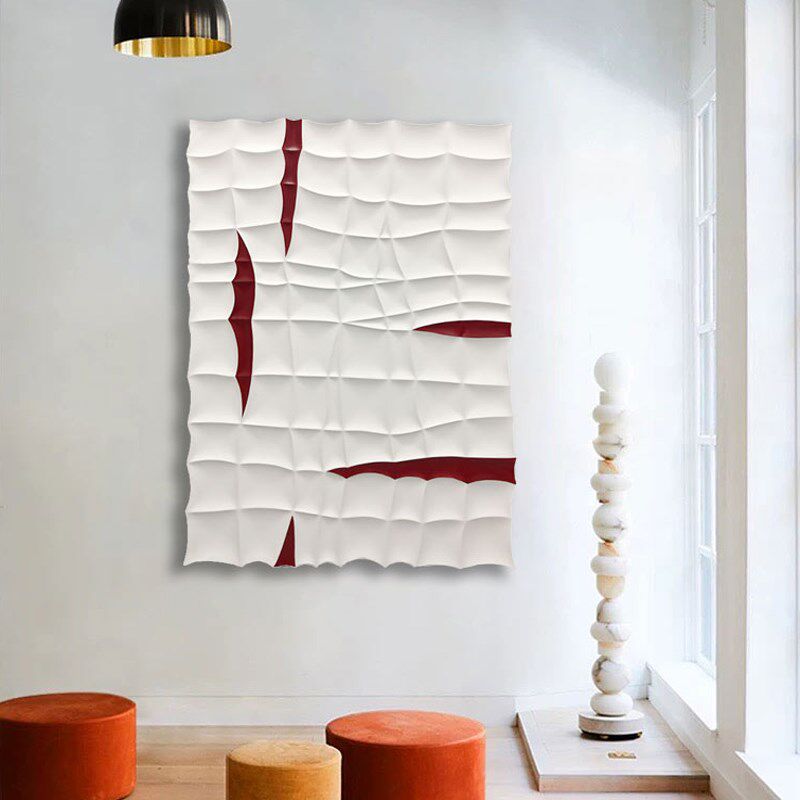 网红店艺术木雕立体装饰画样板间设计师款壁画酒店售楼部实物装置