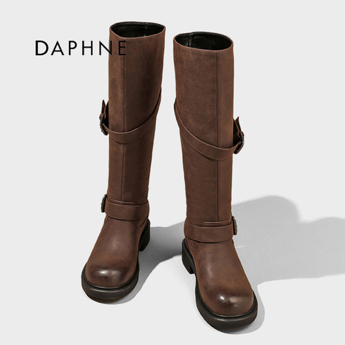 Daphne/达芙妮美拉德复古长筒靴