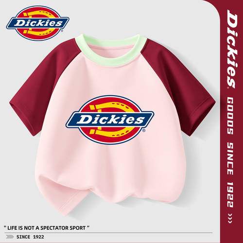 Dickies女童夏季上衣2026新款童装夏装小女孩短袖t恤纯棉儿童衣服