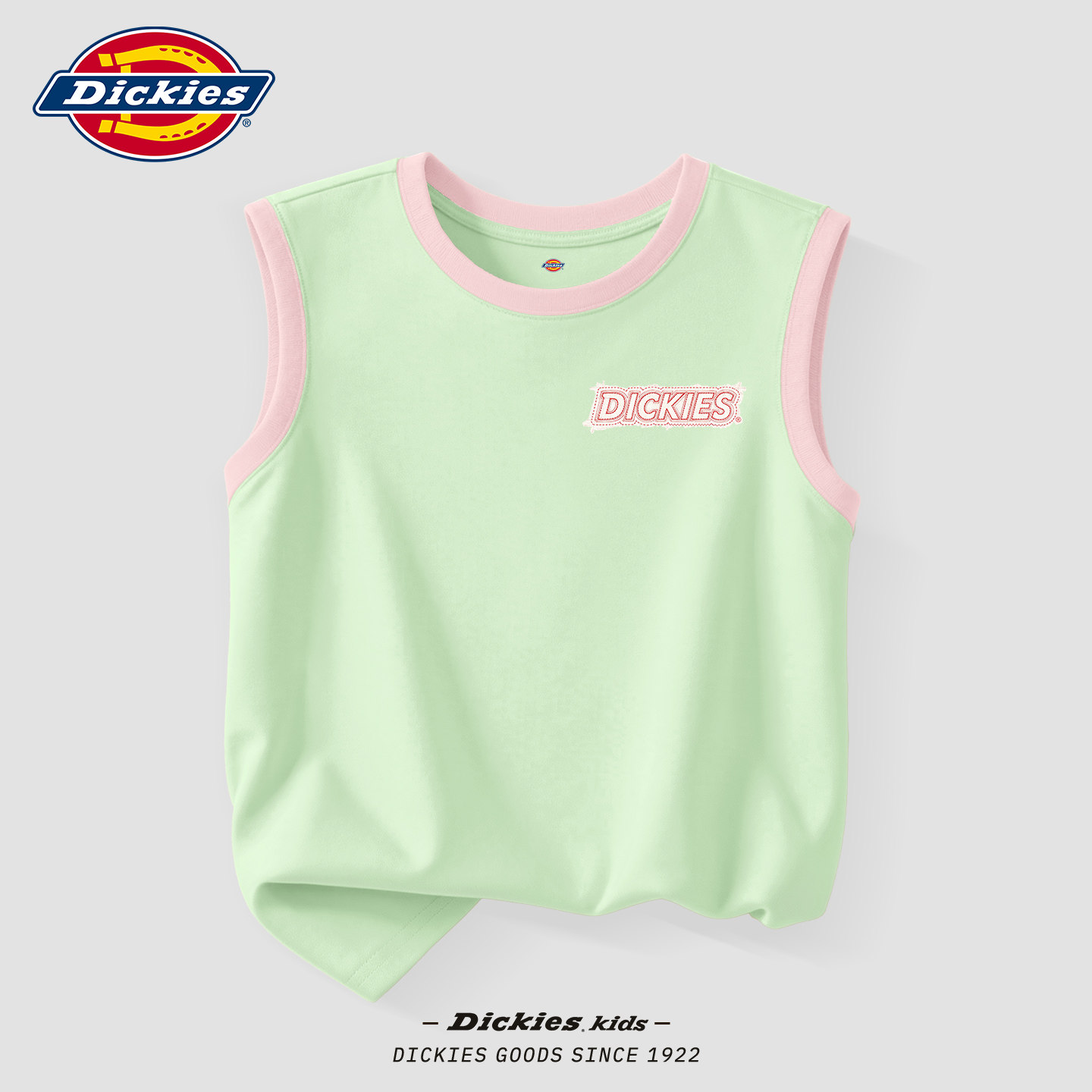 Dickies女童背心外穿夏装2026新款儿童宽松衣服透气女孩休闲夏装
