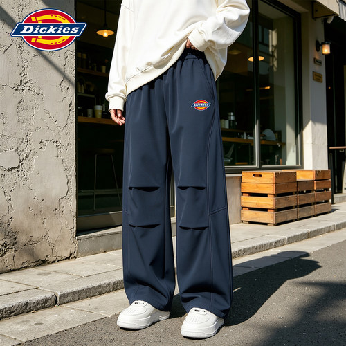 Dickies男童加绒弯刀裤冬季2026新款男孩伞兵裤保暖冬装儿童裤子