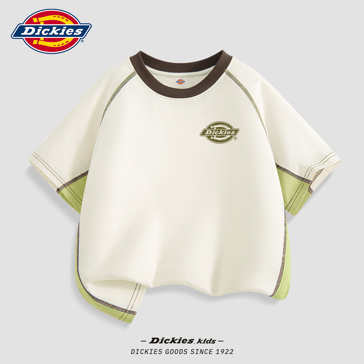 Dickies男童t恤短袖夏装2026新款儿童休闲半袖帅气男孩痞帅风衣服