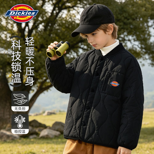 Dickies男童秋冬款棉服内胆2026新款男大童棉袄冬装儿童校服神器