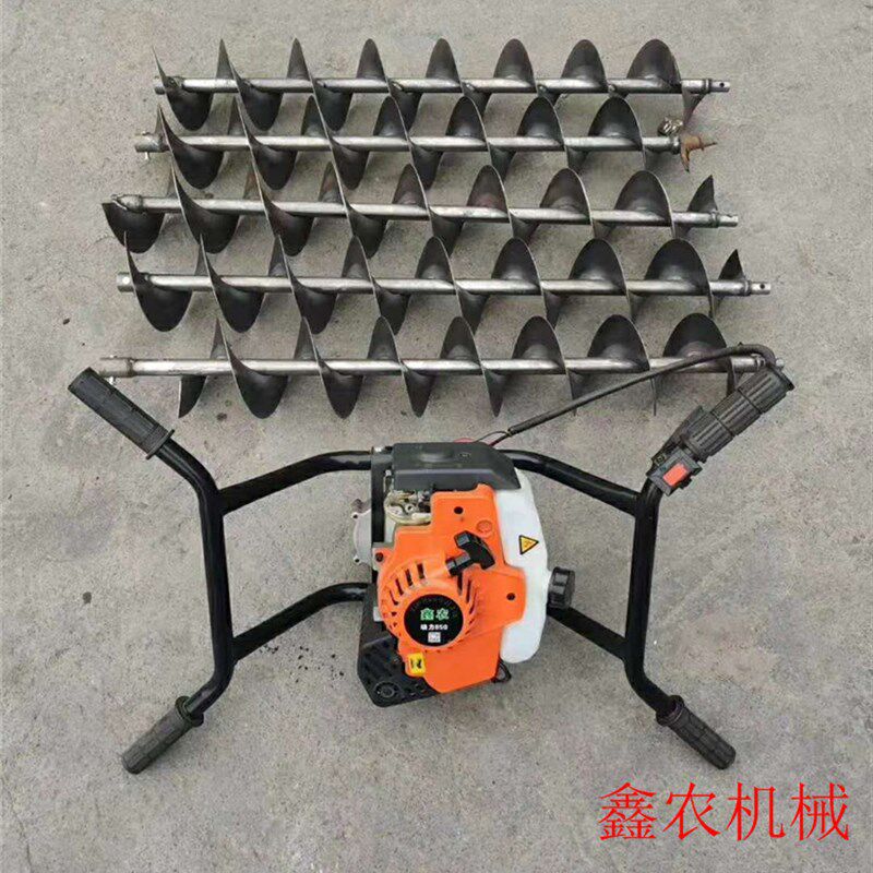 水平过马路横向钻孔打洞工具地下穿管螺旋挖孔机可延长钻杆