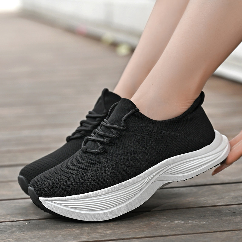 负跟鞋前高后低1cm倒走透气