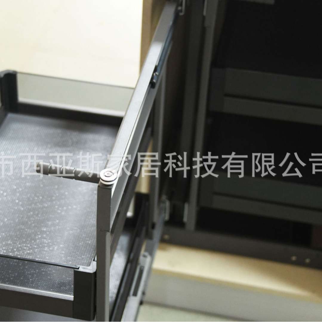 全拉出转角柜怪物拉篮 地柜拉篮 多导轨拉篮 安装不分左右