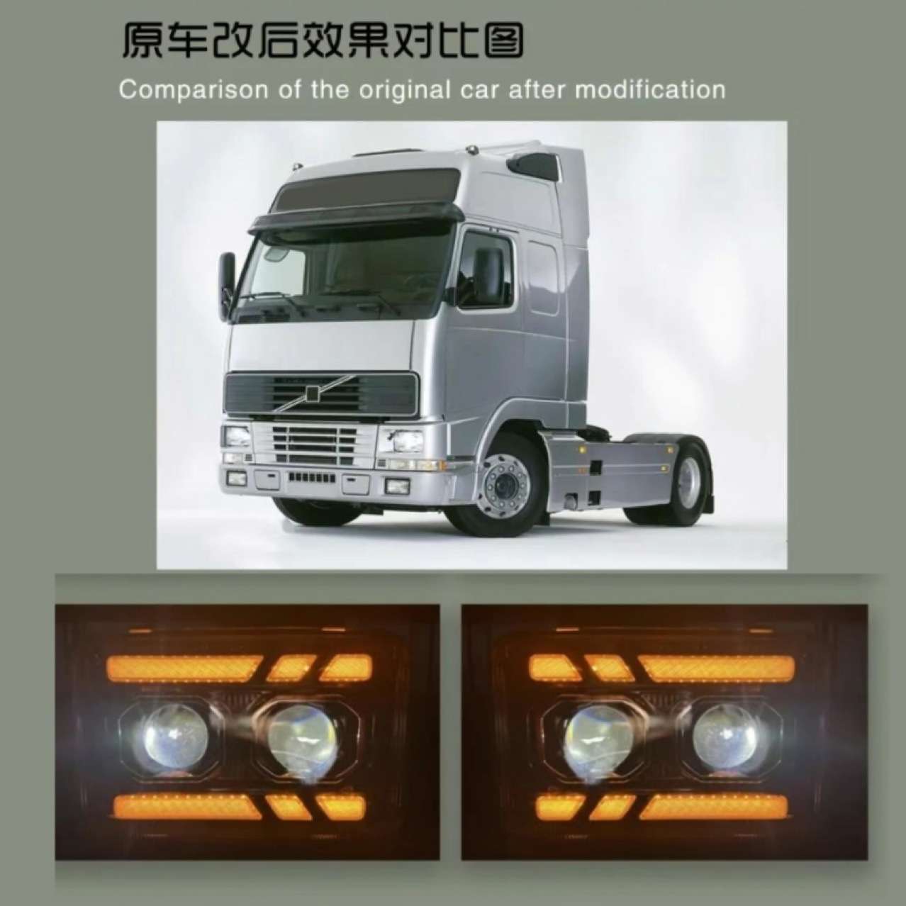 适用沃尔沃volvo卡车FH16全led大灯总成FM12 FH1前大灯改装配件