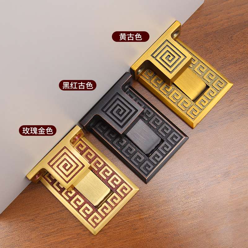 家用地吸防风防撞门挡器门阻器强磁门碰铜卫生间固定静音中式门吸