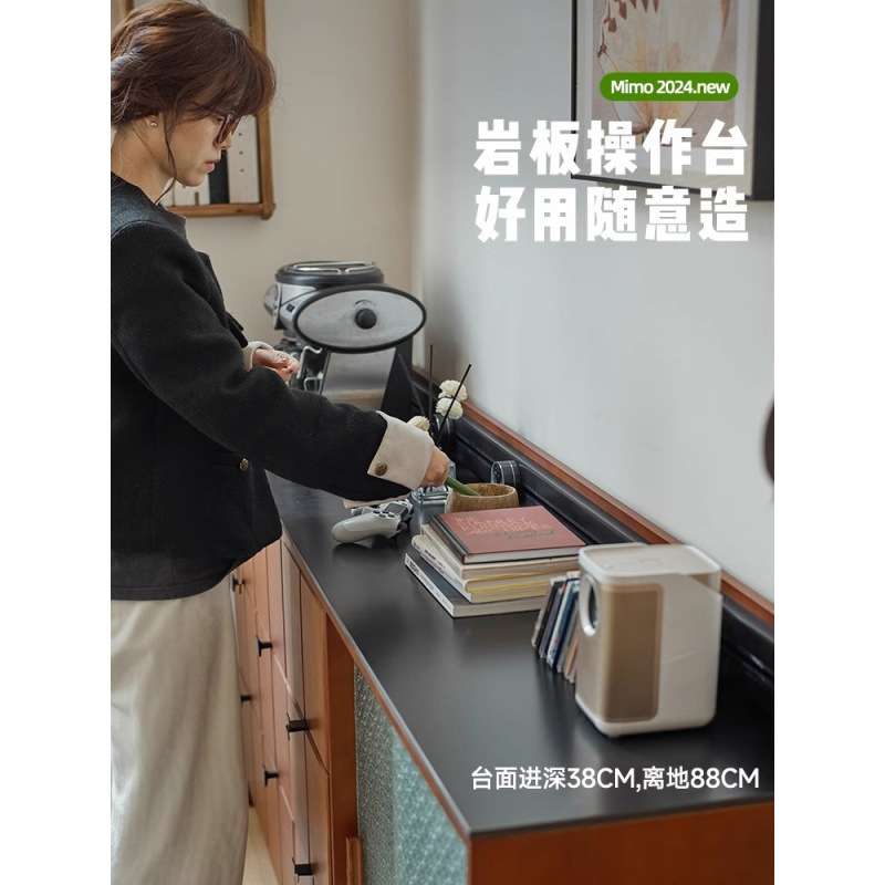 XW复古实木咖啡柜法式餐边柜壁橱茶水柜客厅斗柜靠墙储物柜长柜
