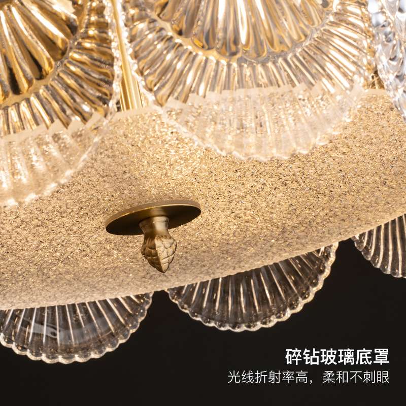 轻奢后现代美式全铜吊灯法式复古设计师意大利风格卧室客厅餐厅灯