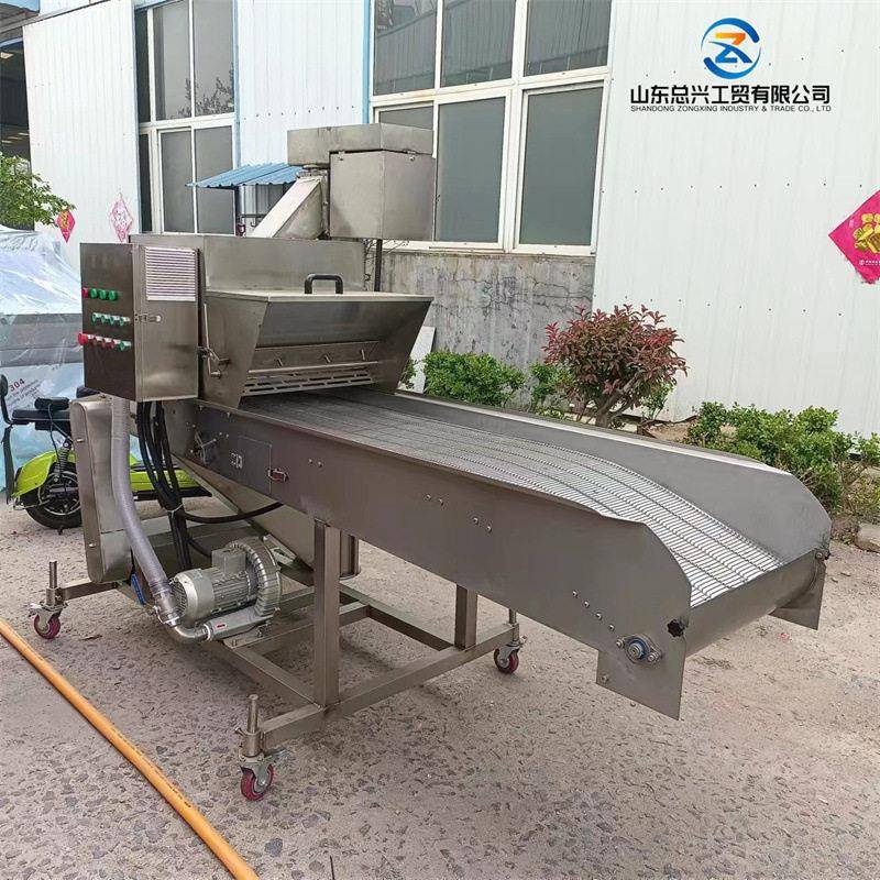 蛋卷酥全自动上燕麦机器红豆派自动上糠机肉制品上浆裹糠机
