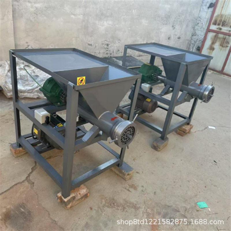 大型养殖场商用绞肉机喂狗碎骨绞带毛鸡鸭鹅绞鱼鸡架养殖破冰冻鱼