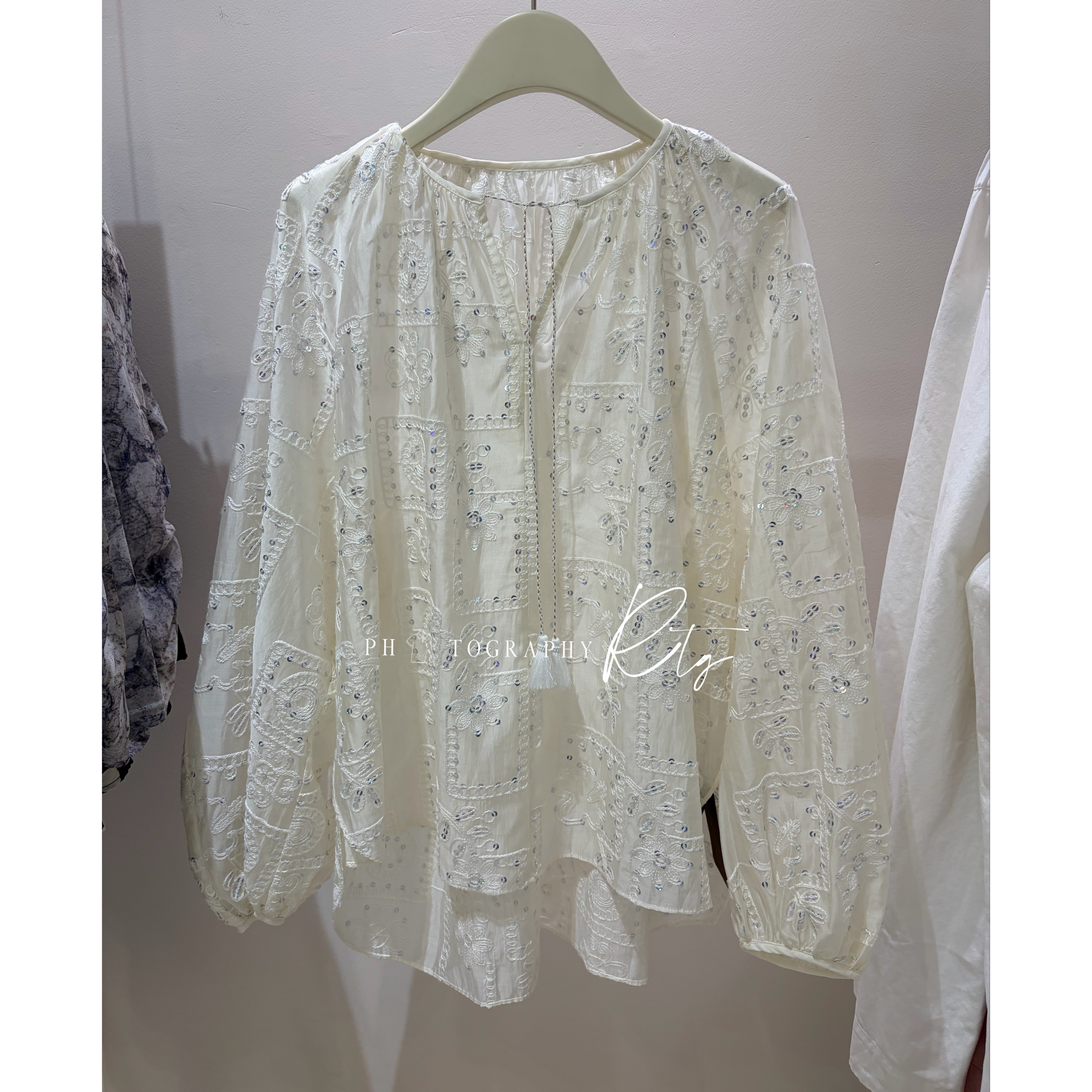 Rtg Clothing新款设计师小众原单百搭镂空刺绣衬衫