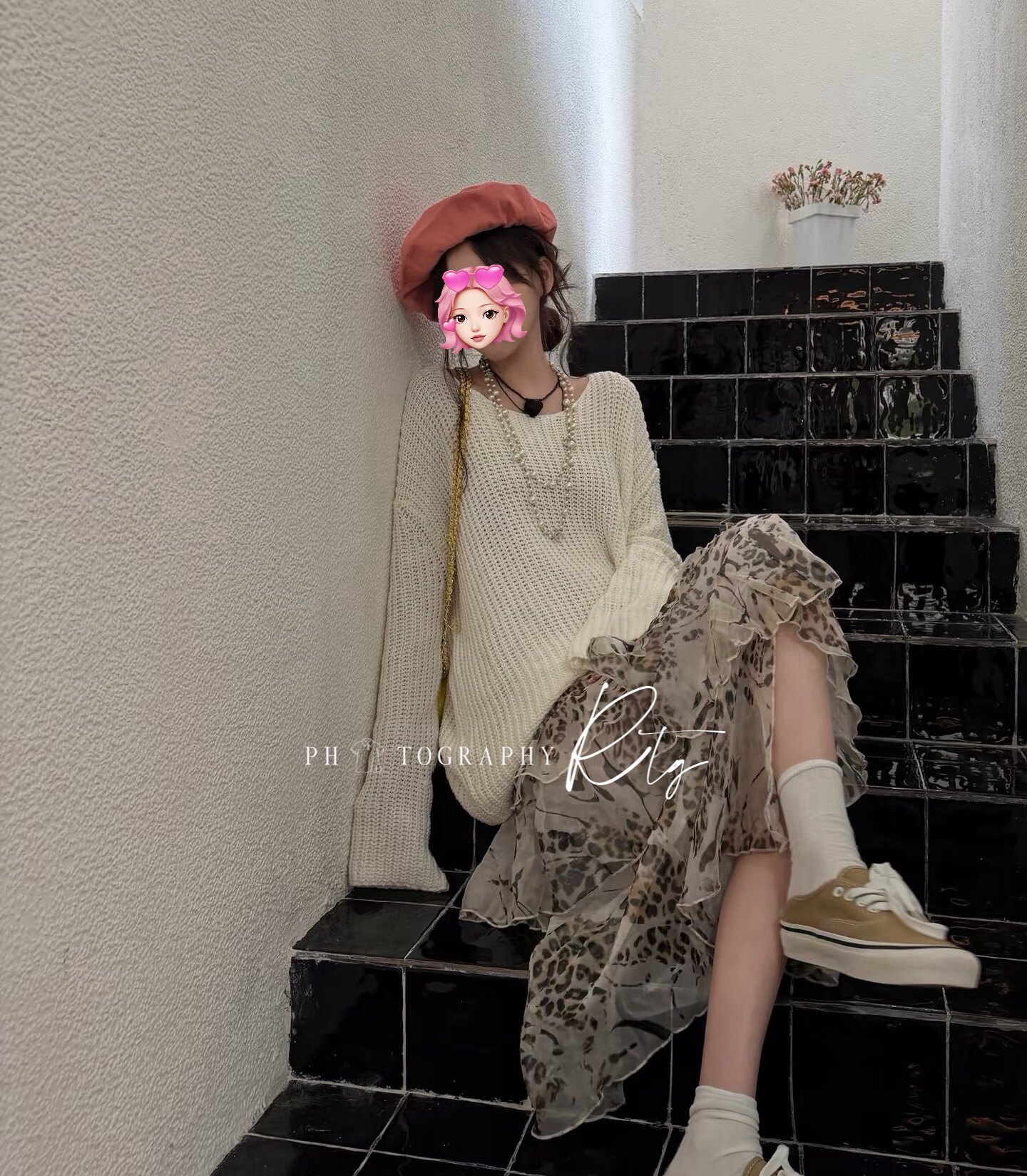 Rtg Clothing新款设计师小众原单百搭不规则下摆豹纹半身裙