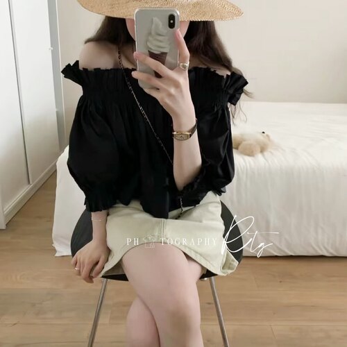 Rtg Clothing新款小众设计师款原单正品时尚气质高端一字肩上衣