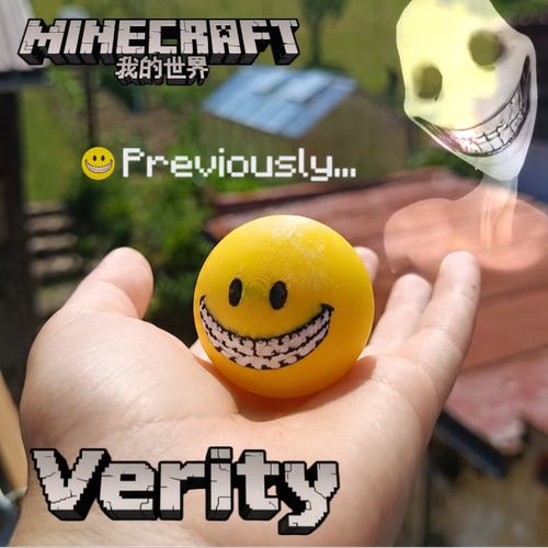 我的世界Verity微笑发射球手办