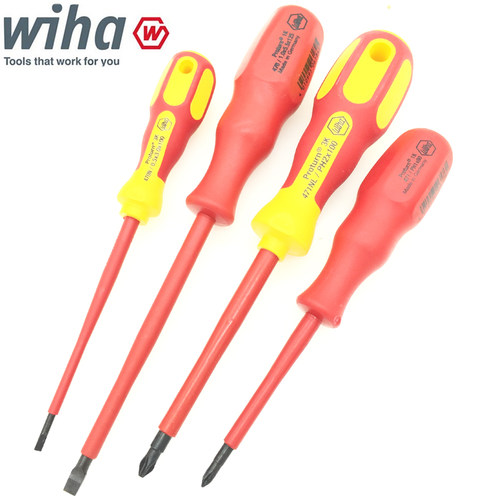 德国wiha威汉电工绝缘螺丝刀进口耐高压十一字起子改锥批471NPH02