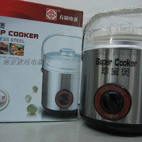 方圆电炖锅珍宝煲手提便利白瓷炖锅1L2L3L煮粥煲汤炖盅BB煲图片
