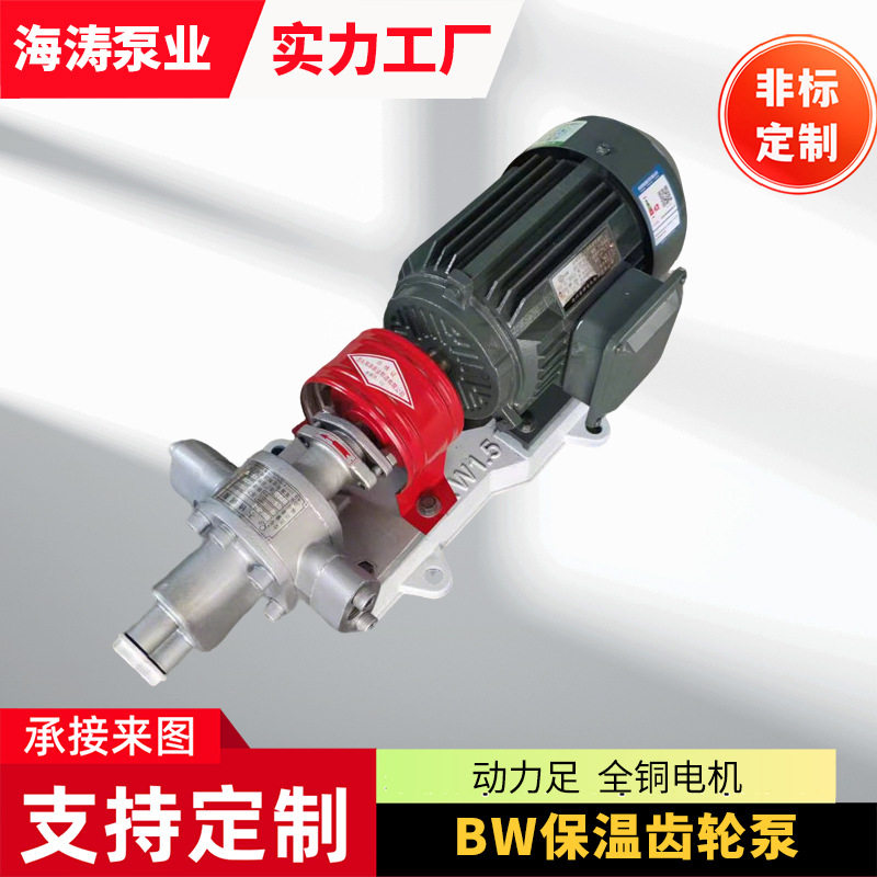 BW保温齿轮泵不锈钢沥青树脂洗涤剂船用耐腐蚀电动高效水泵油泵