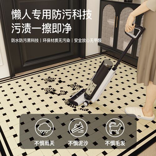 入户门玄关地垫耐脏免洗可擦pvc2025新款进门地毯可裁剪门口脚垫