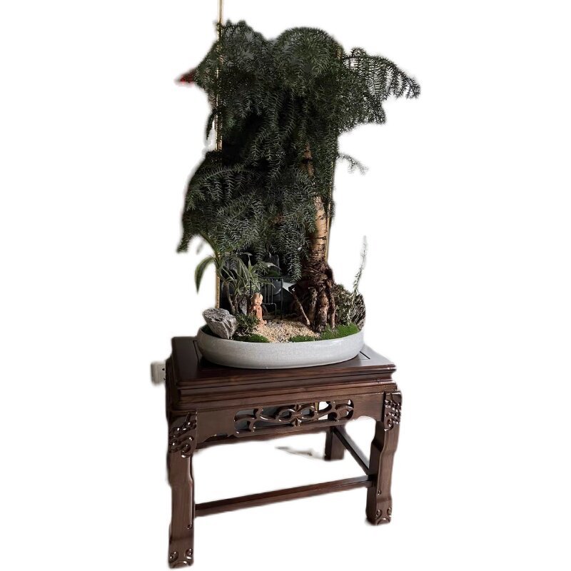 正方形沙发边几实木角几客厅茶几边桌中式简约边柜盆景架奇石架子