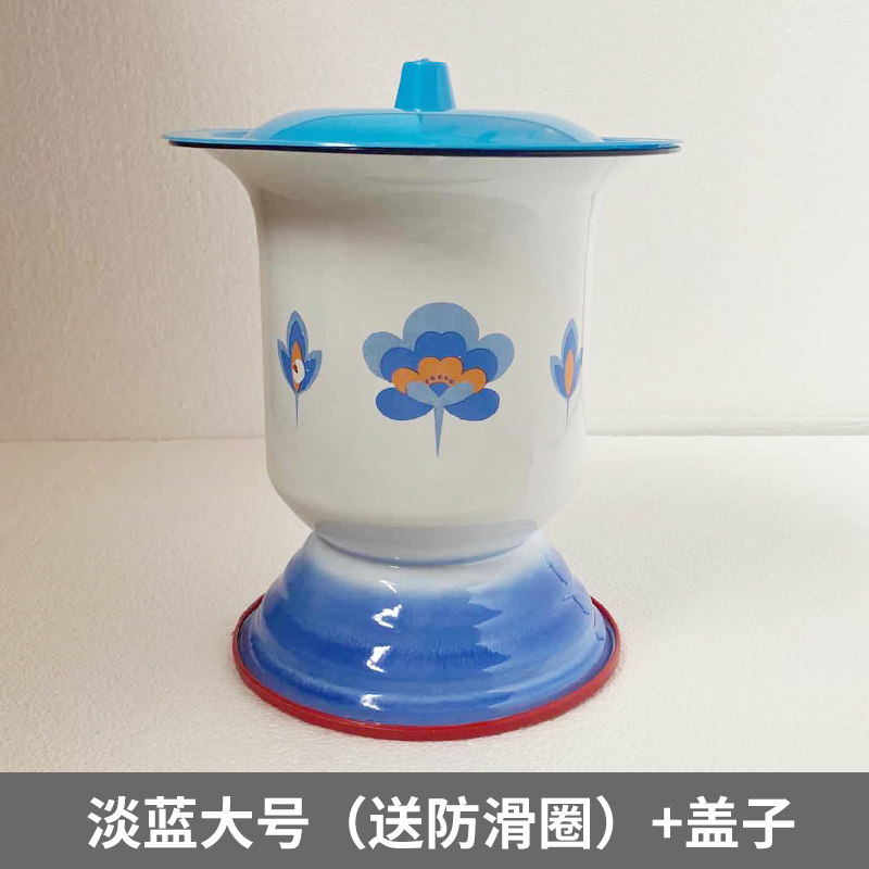高脚痰盂老人加高尿桶夜用搪瓷加厚老式大人家用防臭卧室小便壶男