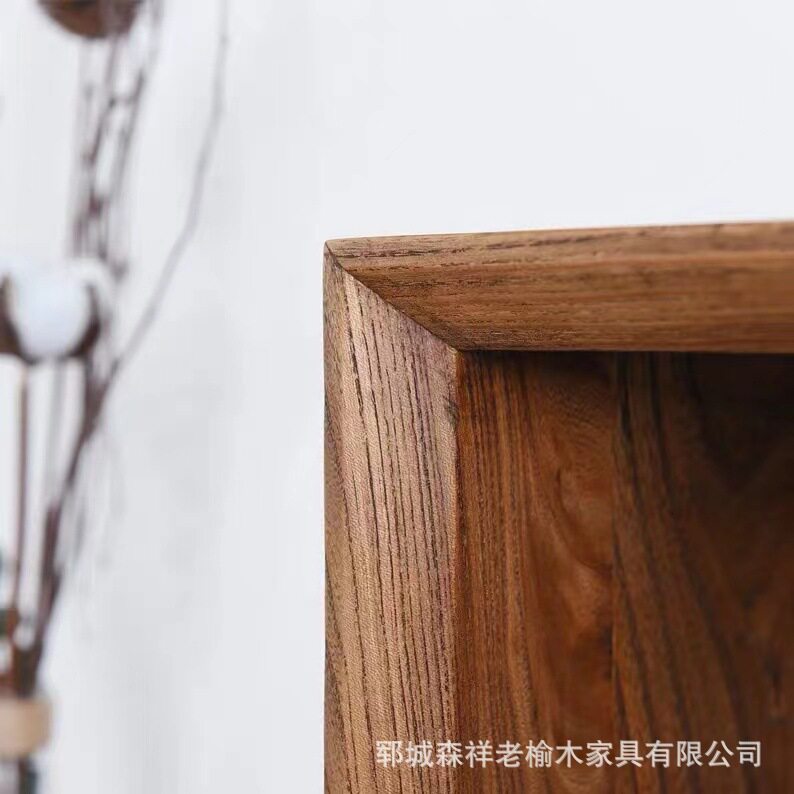 立式新中式老榆木书架展示柜古董架花瓶装饰品摆放架组合