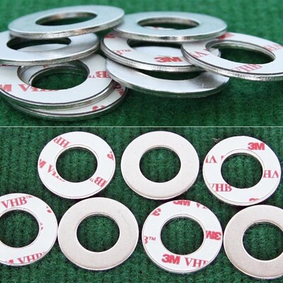 32x17x1.6mm 进口 复带3M不干胶 镀镍铁制 垫圈 垫片 10只价