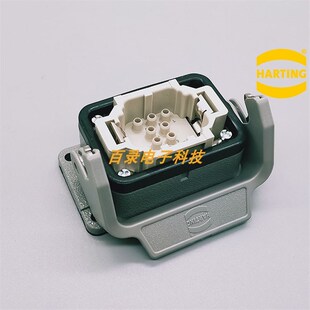 HARTING重载连接器 10针16A公芯底座 热流道接线盒 09320103001