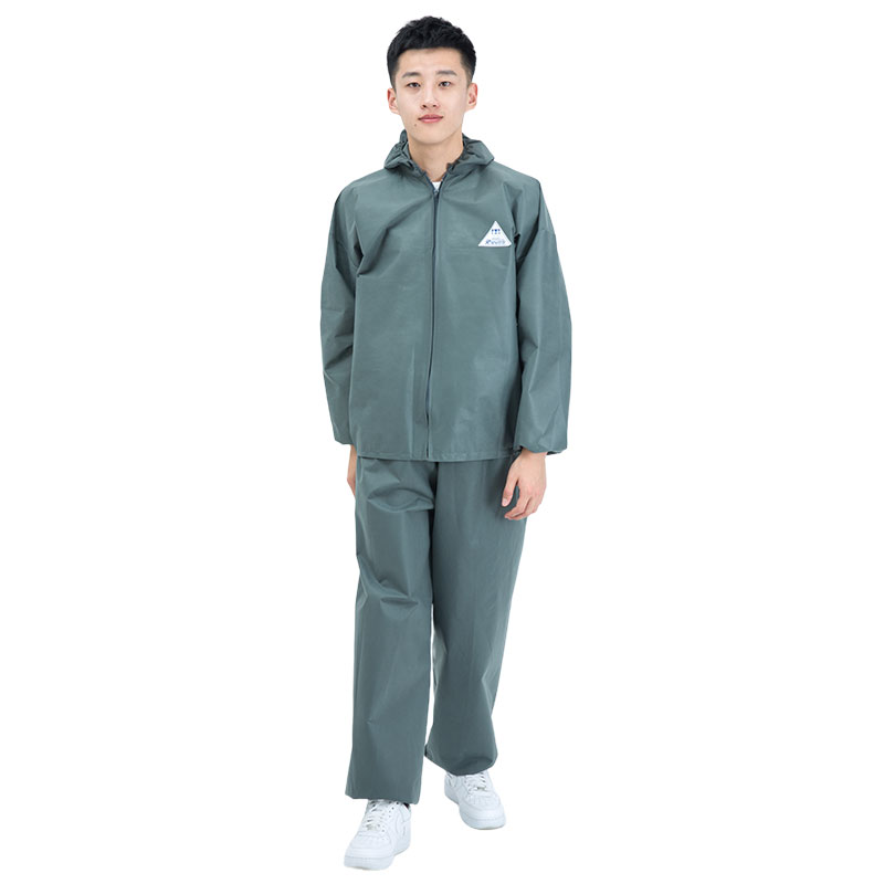 劳保加厚连体防尘服分体连帽防护服一次性工作无纺布透气养殖粉尘图片
