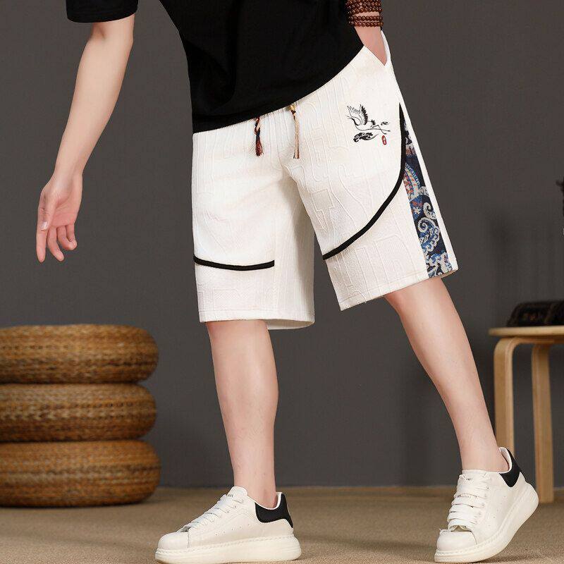 【店铺热销】2025新款短裤男士夏季五分裤高品质新中式男装民族风