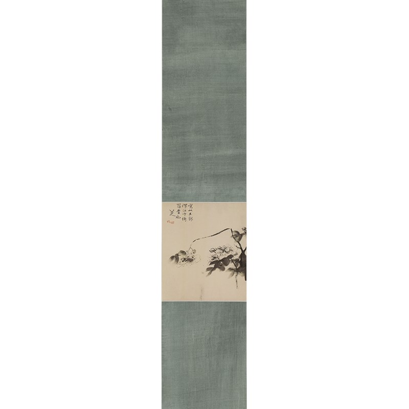 虫二书画 新中式古典禅意卷轴画 日式茶室喷绘挂画 留白装裱定制