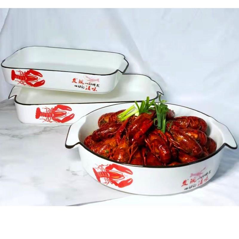 麻辣小龙虾碗陶瓷防烫双耳碗水煮肉碗麻辣香锅碗毛血旺碗水煮鱼碗