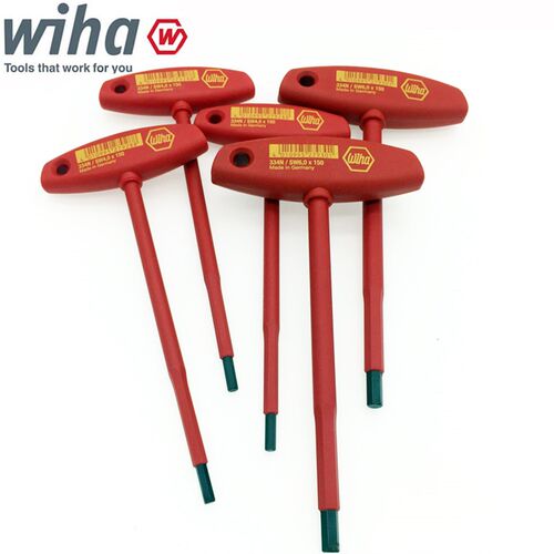 新品德国WIHA威汉绝缘T型内六角扳手334N进口耐高压T柄扳手4568mm