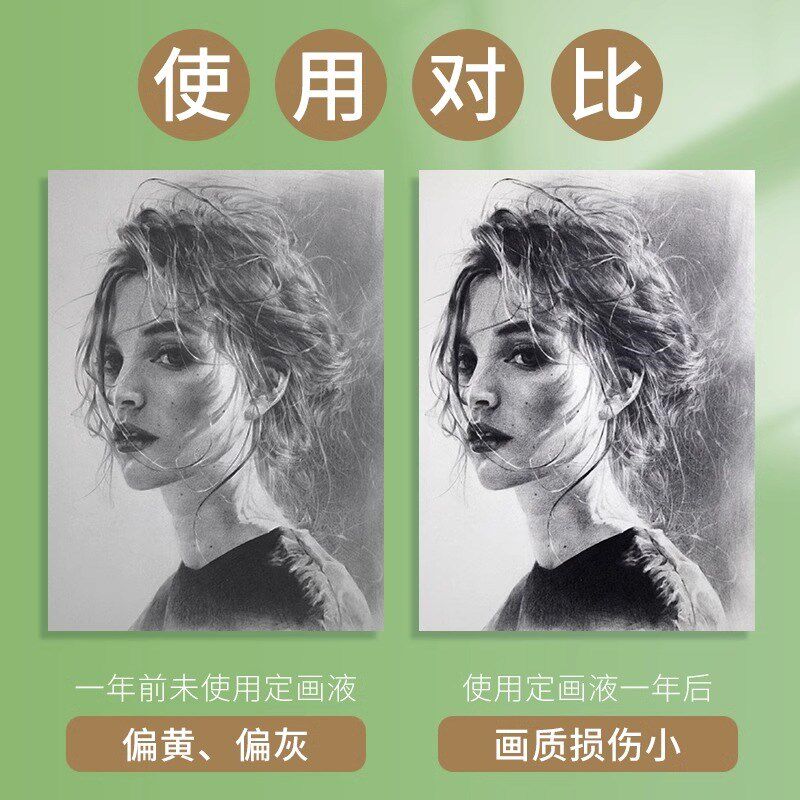 丹可林定画液水性油画棒定画液喷雾美术专用水粉素描画画固色剂
