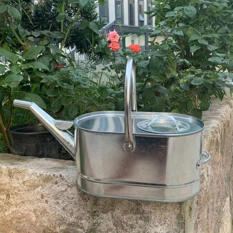 扁桶加厚长嘴加油桶汽油桶柴油壶手提便携式注水桶铁皮桶带盖带网