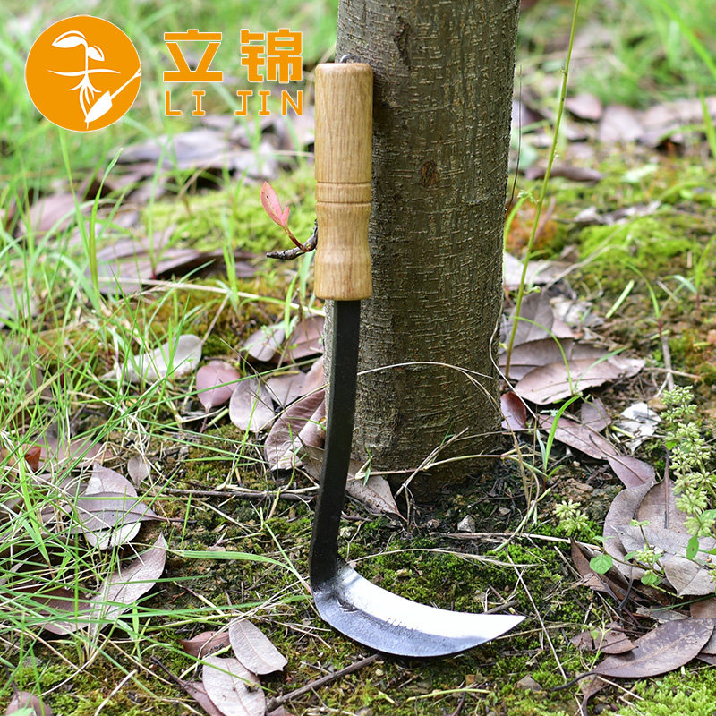 立锦复合钢蛇颈镰锄草除草镰刀割草刀园艺工具菜园花园农具农用刀图片