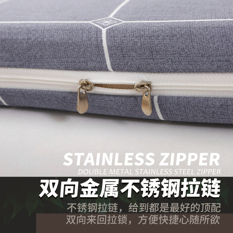 床垫套保护罩六面全包床笠单件纯灰色水洗棉拉链防滑海绵棕垫套子