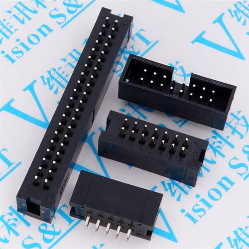 DC3简易牛角1.27mm直脚6/8/10/12/14/16/20/40P弯脚贴片高度4.9MM